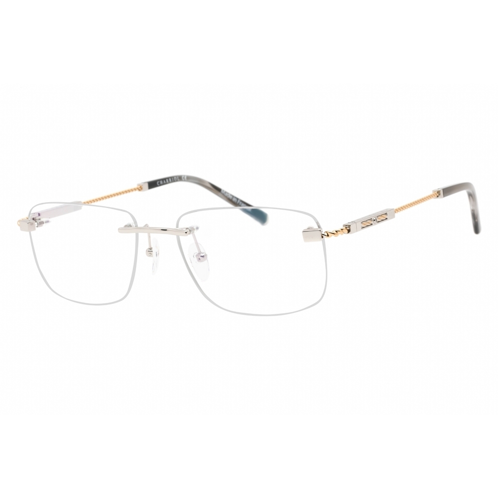 NWT Charriol PC75103-C02 56mm Shiny Silver Eyeglasses